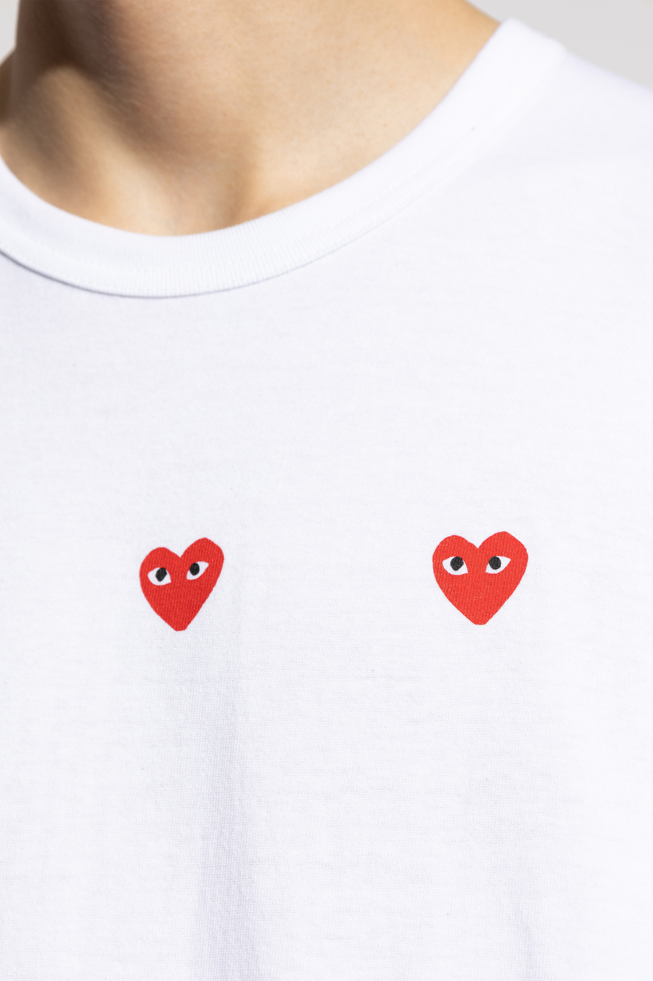 White Comme des Garçons Play T-shirt with print Comme des